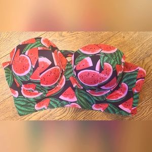 Torrid size 3 watermelon print bikini top- no straps